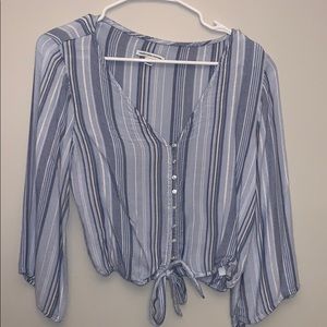 American eagle striped knot top